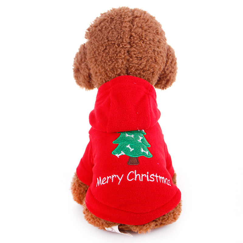 KFX-6142525 Casual Christmas and New Year Sweater for Pets - Red & Green, Sizes XS-XL