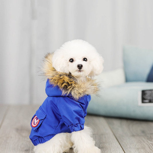 KFX-6144701 Mink Fur Collar Quilted Jacket with Cotton Filling in Multiple Sizes