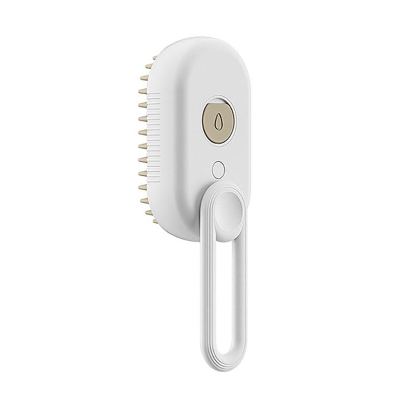 KFX-6145725 3-in-1 Electric Pet Grooming Brush with Steam Spray for Cats and Dogs, Hair Removal, and Knot Tackling