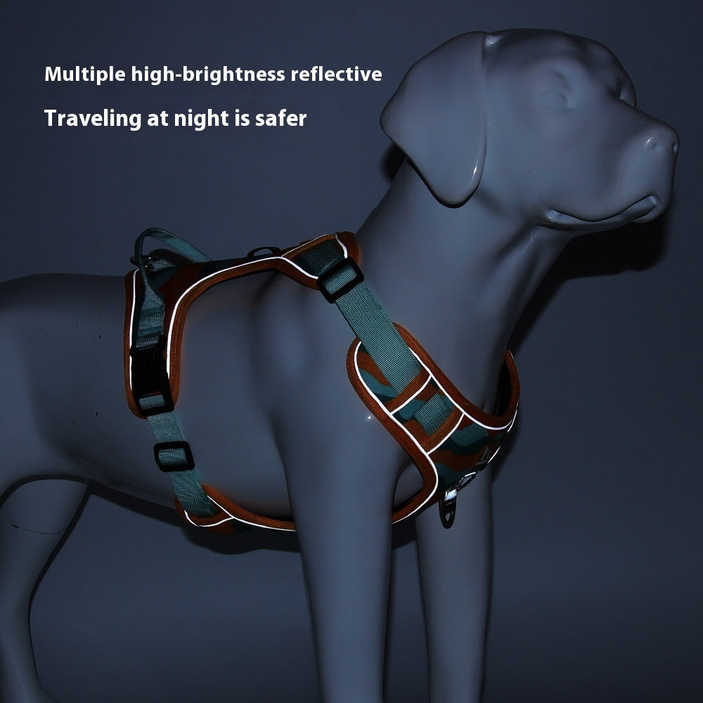 KFX-6149181 Reflective Commuter Dog Harness with Chest and Back Rope - Multiple Colors Available