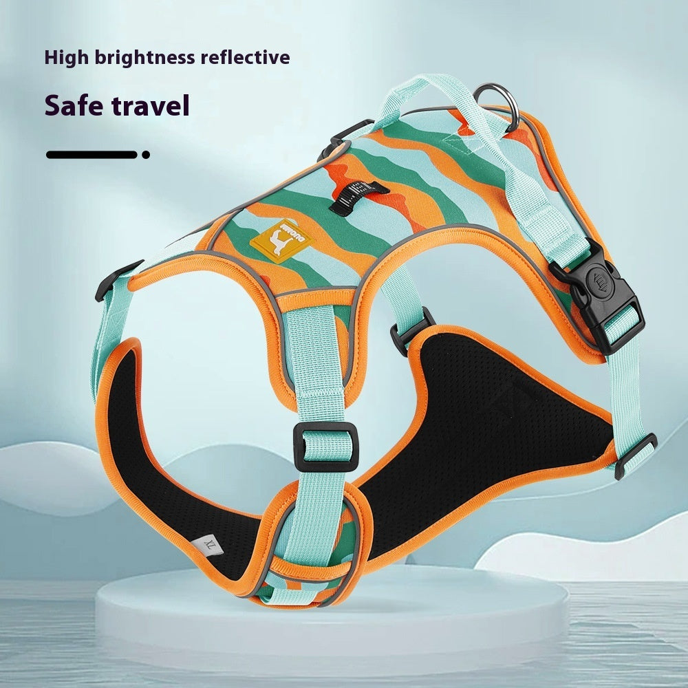 KFX-6149181 Reflective Commuter Dog Harness with Chest and Back Rope - Multiple Colors Available