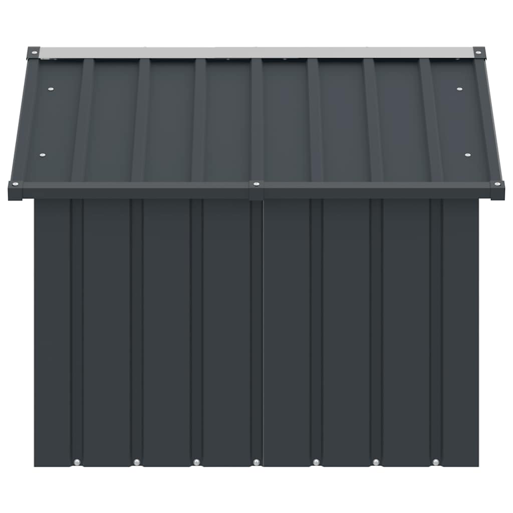 KFX-6149949 Galvanized Dog Kennel, Anthracite Color, 116.5 x 103 x 81.5 cm with 47 x 57 cm Entrance