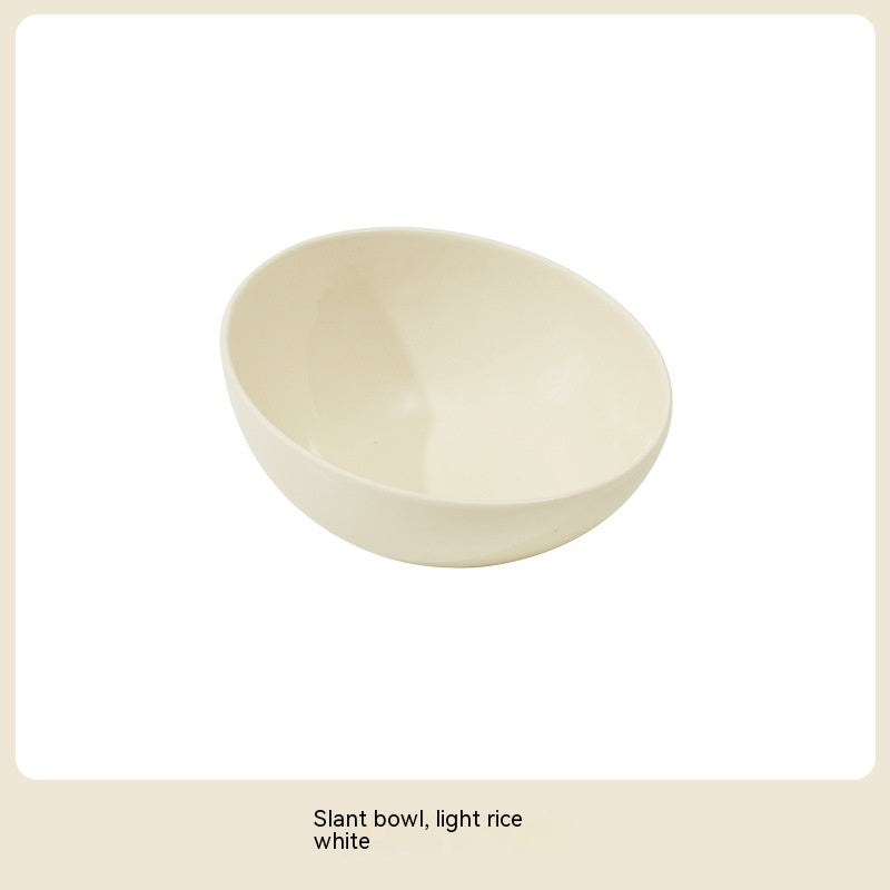 KFX-6150077 Ceramic Beveled Cat Bowl - 300ml, 15cm Diameter, Durable Design