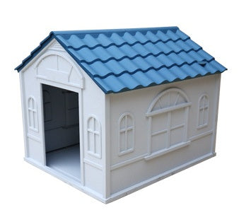 KFX-6151741 Rainproof Outdoor Kennel for Medium and Large Dogs in Blue, Red, and Green