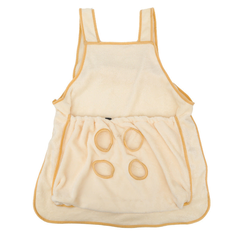 KFX-6153149 Adjustable Pet Carrier Apron for Outdoor Travel - Cozy Plush Chest Bag for Small Cats and Dogs