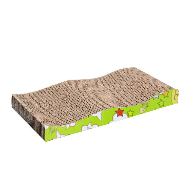 KFX-6155837 Corrugated Cardboard Cat Scratch Board - Nibble Toy for Cats (43x22x3.5cm)