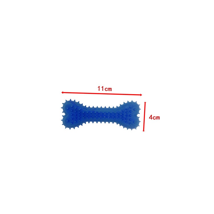 KFX-6156477 Soft Rubber Dog Love Bone Toy for Molar Teeth Cleaning - Available in Pink, Green, Blue