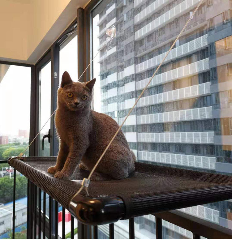 KFX-6157245 Suction Cup Cat Window Hammock in PVC Mesh, Flannel, and Sandwich Cloth Styles