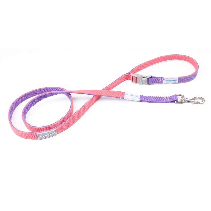 KFX-6157629 Colorful Adjustable Collar and Leash Set with Free Bell for Dogs