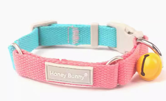 KFX-6157629 Colorful Adjustable Collar and Leash Set with Free Bell for Dogs