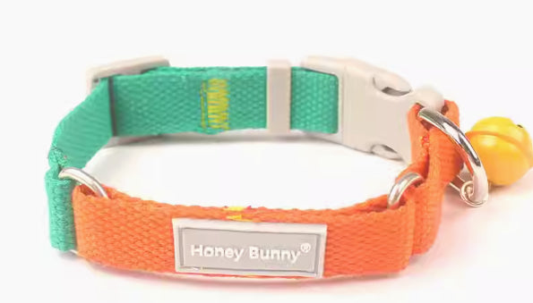 KFX-6157629 Colorful Adjustable Collar and Leash Set with Free Bell for Dogs