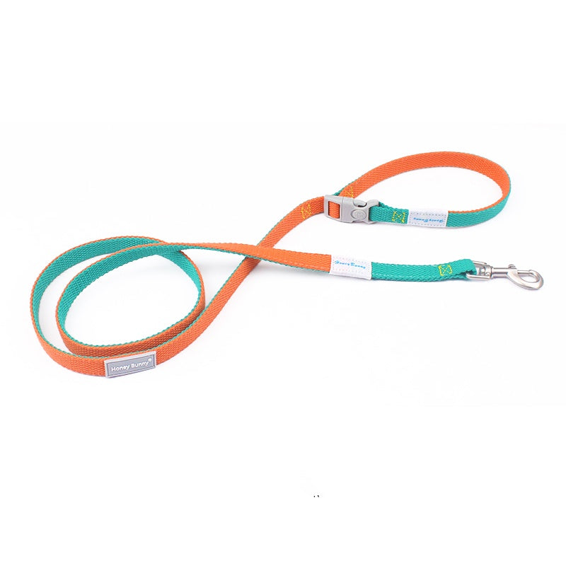 KFX-6157629 Colorful Adjustable Collar and Leash Set with Free Bell for Dogs