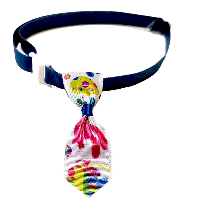 KFX-6157885 Easter-Themed Pet Bow Tie and Head Flower Set in Various Colors