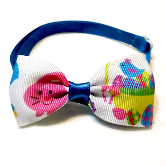 KFX-6157885 Easter-Themed Pet Bow Tie and Head Flower Set in Various Colors