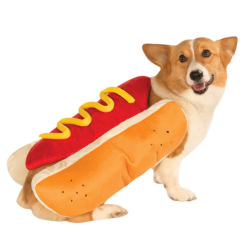 KFX-6159805 Hot Dog Costume for Pets - Fun Dog Clothing with Hook-and-Loop Fastener, Available in Multiple Sizes