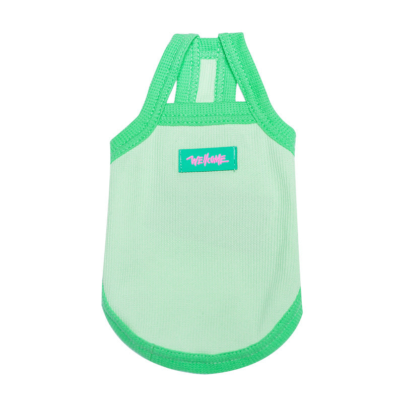 KFX-6161213 Summer Pet Vest in Fashion Color Contrasts - Blue/Purple and Blue/Yellow, Various Sizes for Your Kitty