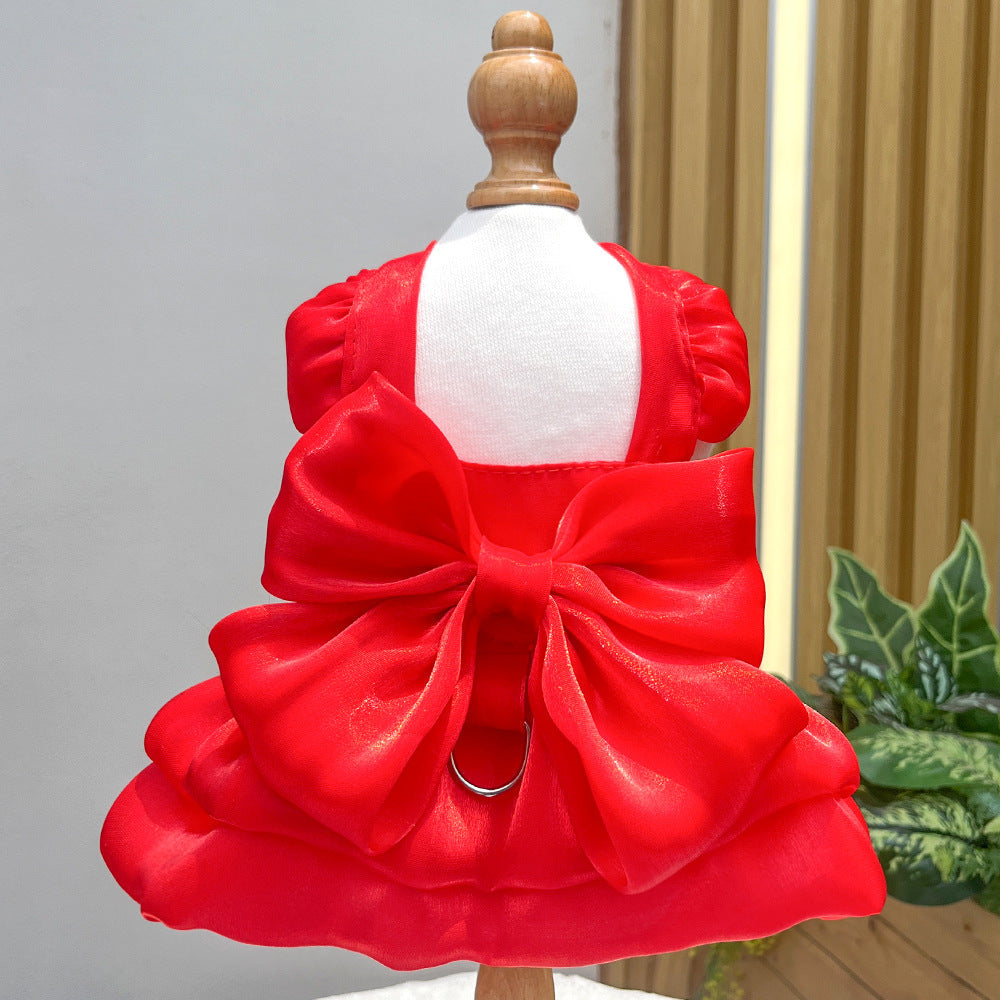 KFX-6163005 Elegant Pet Wedding Dress for Dogs and Cats in Various Colors and Sizes