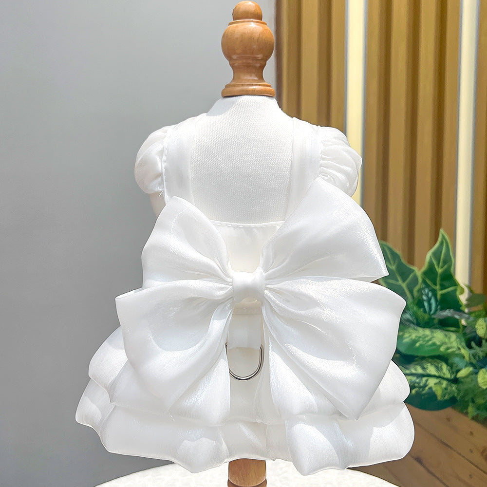 KFX-6163005 Elegant Pet Wedding Dress for Dogs and Cats in Various Colors and Sizes