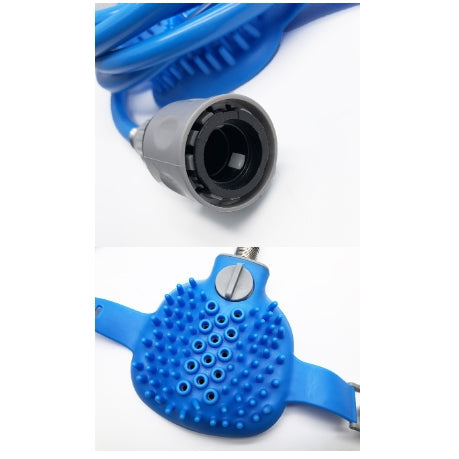 KFX-6163261 Silicone Bathing Gloves with Hand-Held Massage Brush for Pet Showering