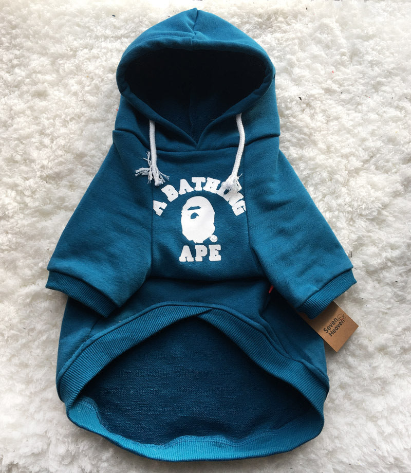 KFX-6163773 Trendy Printed Hooded Pet Clothes for Casual Wear, Cotton Material