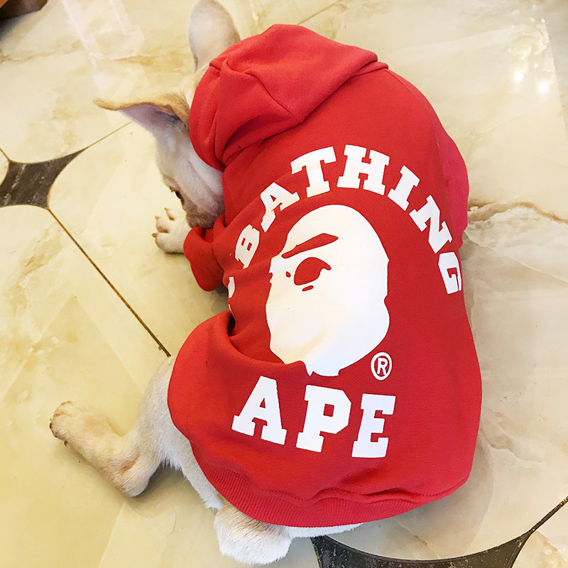 KFX-6163773 Trendy Printed Hooded Pet Clothes for Casual Wear, Cotton Material