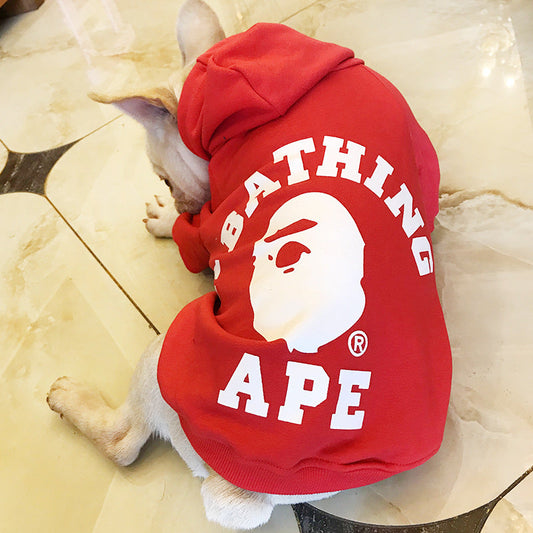 KFX-6163773 Trendy Printed Hooded Pet Clothes for Casual Wear, Cotton Material