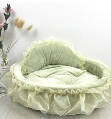 KFX-6165437 Cozy Lace Pet Nest for Cats - Small and Large Sizes Available in Pink, Purple, Green, and Gray
