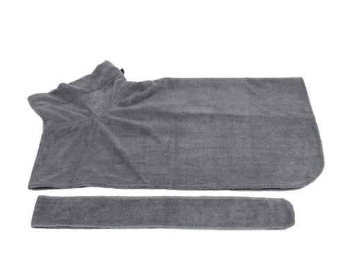 KFX-6165565 Super Absorbent Microfiber Dog Bathrobe with Adjustable Strap for Quick Drying