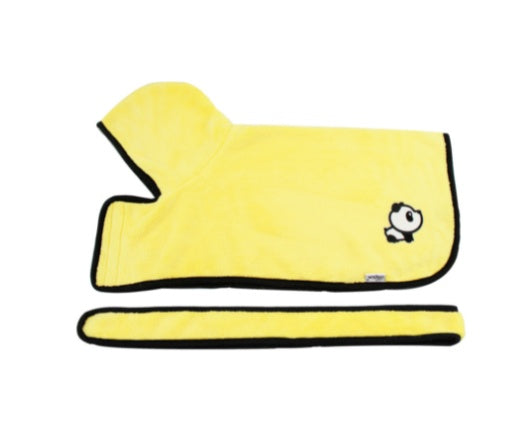 KFX-6165565 Super Absorbent Microfiber Dog Bathrobe with Adjustable Strap for Quick Drying