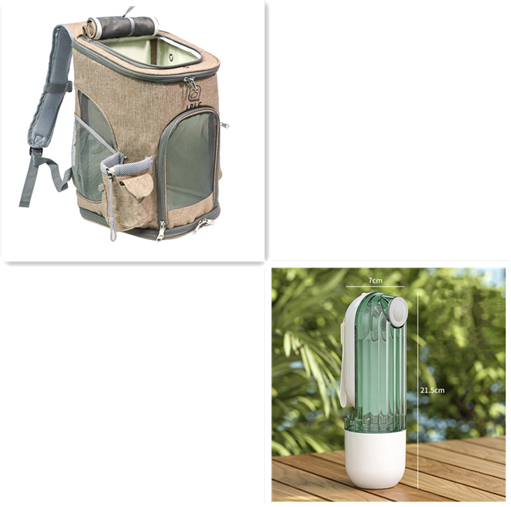 KFX-6167229 Portable 2-in-1 Pet Water Cup with Segment Design for Dog Walking, Non-Toxic and Easy to Clean