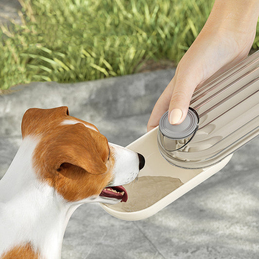 KFX-6167229 Portable 2-in-1 Pet Water Cup with Segment Design for Dog Walking, Non-Toxic and Easy to Clean