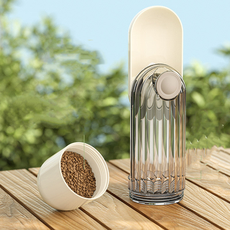 KFX-6167229 Portable 2-in-1 Pet Water Cup with Segment Design for Dog Walking, Non-Toxic and Easy to Clean