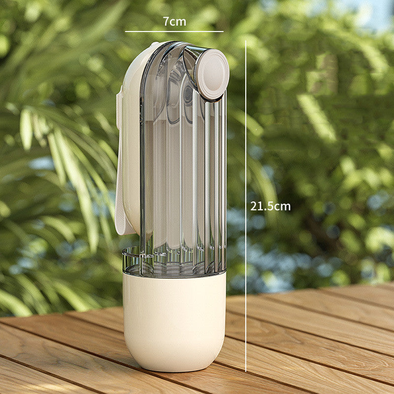 KFX-6167229 Portable 2-in-1 Pet Water Cup with Segment Design for Dog Walking, Non-Toxic and Easy to Clean