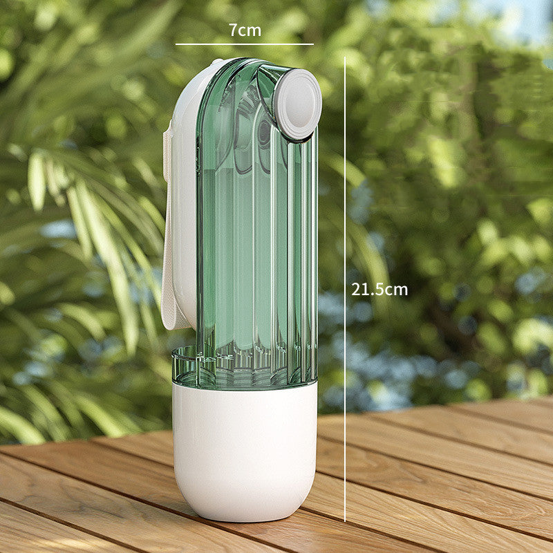 KFX-6167229 Portable 2-in-1 Pet Water Cup with Segment Design for Dog Walking, Non-Toxic and Easy to Clean