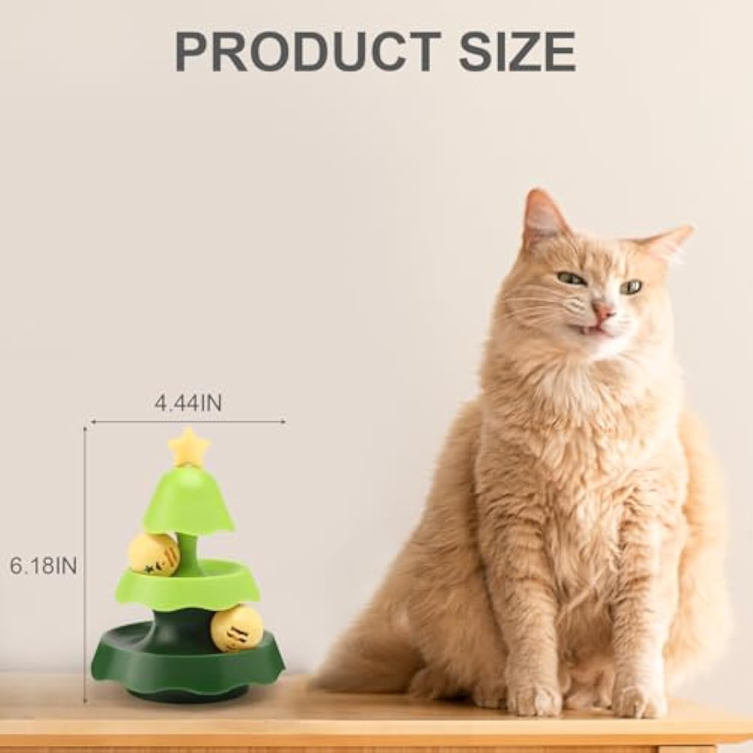 KFX-6168637 Tree-Shaped Interactive Cat Toy with Catnip Balls - 2-Level Roller Track for Indoor Cats