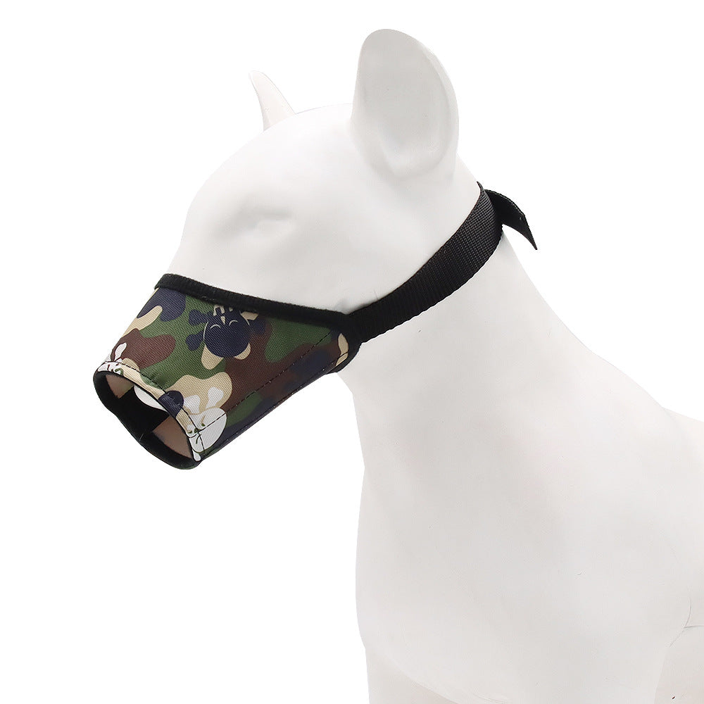 KFX-6170813 Adjustable Anti-Bite & Anti-Barking Dog Mouth Cover - Oxford Cloth for Medium and Large Dogs