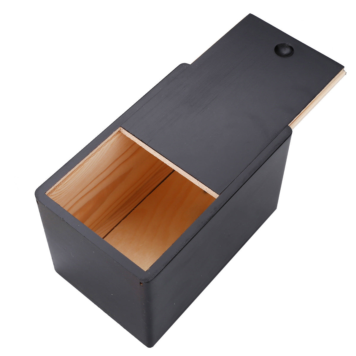 KFX-6172605 Cat Memorial Wooden Urn Box in Black - Natural Wood Pet Keepsake