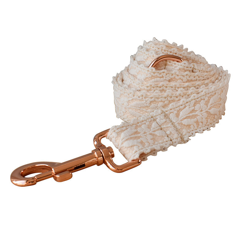 KFX-6172989 Lace Pet Collar with Adjustable Metal Buckle for Year-Round Comfort