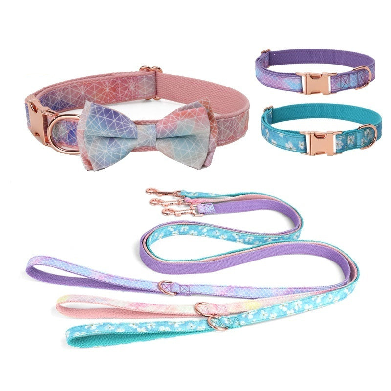 KFX-6173117 Rose Gold Bow Collar for Pets - Various Colors and Designs