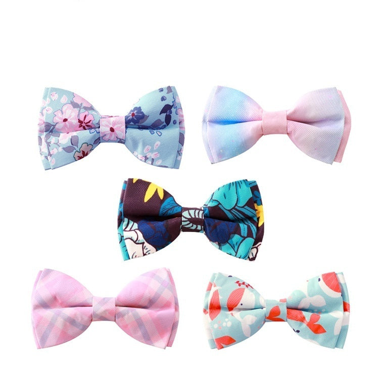 KFX-6173117 Rose Gold Bow Collar for Pets - Various Colors and Designs