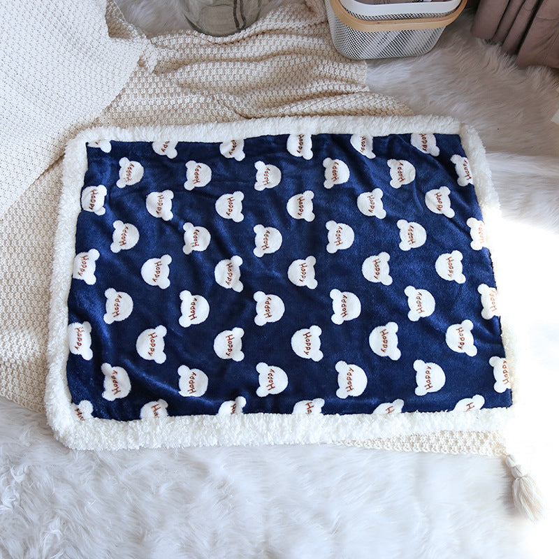 KFX-6176957 Cozy Thick Flannel Pet Seat Cushion for Winter Comfort
