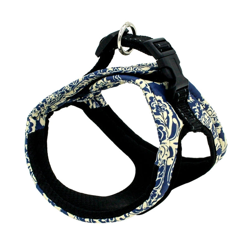 KFX-6178365 Reflective Mesh Dog Vest Harness with Quick-Release Seat Belt and Double Loop Design for Small to Medium Dogs