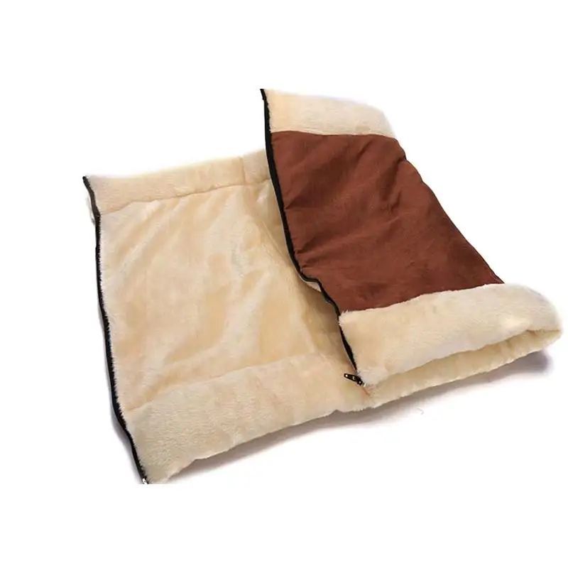 KFX-6178749 Foldable Snooze Tunnel Pet Bed - Comfortable Fleece Mat for Cats and Dogs, Multi-Purpose Design, Machine Washable
