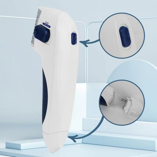 KFX-6180157 Electric Pet Comb for Grooming Cats, Dogs, and Rabbits - Cordless Hair Removal Brush for All Fur Lengths