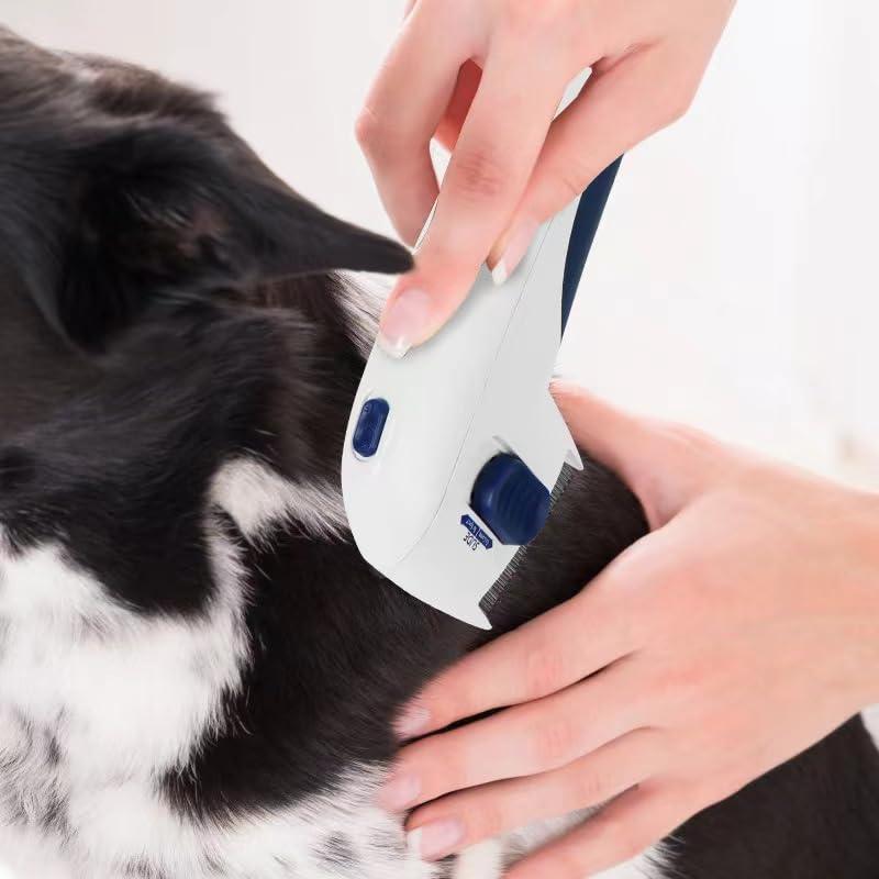 KFX-6180157 Electric Pet Comb for Grooming Cats, Dogs, and Rabbits - Cordless Hair Removal Brush for All Fur Lengths