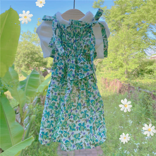 KFX-6181437 Floral Lavender Pet Sling Skirt with Sunscreen Protection and Anti-Shedding Features