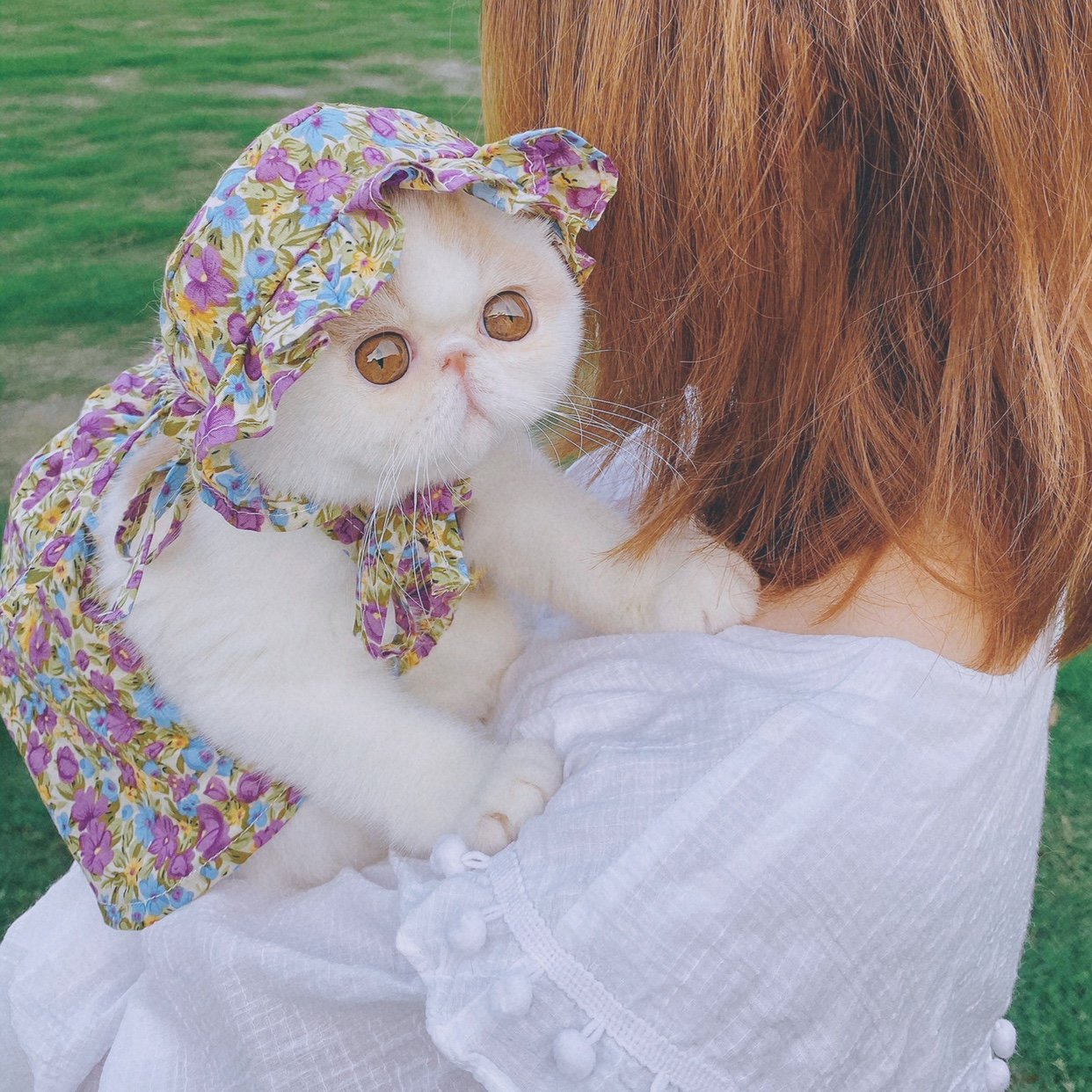 KFX-6181437 Floral Lavender Pet Sling Skirt with Sunscreen Protection and Anti-Shedding Features
