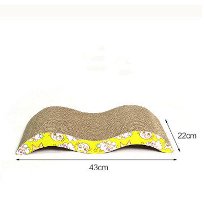KFX-6182845 S-Shaped and M-Shaped Corrugated Cat Scratcher and Lounger for Claw Maintenance