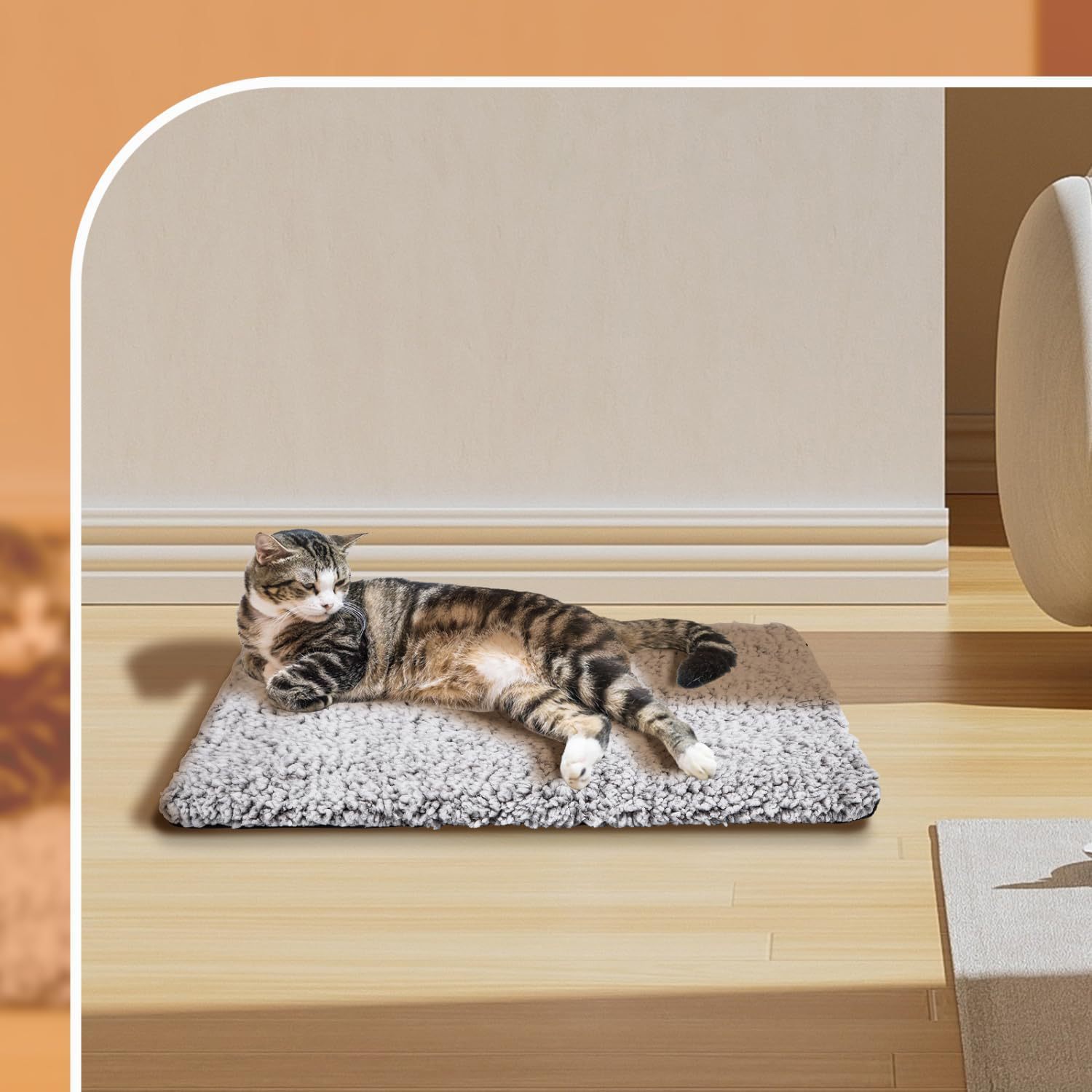KFX-6184509 Waterproof Leak-proof Heating Pet Mat for Cats and Dogs - Constant Temperature, Multiple Sizes Available