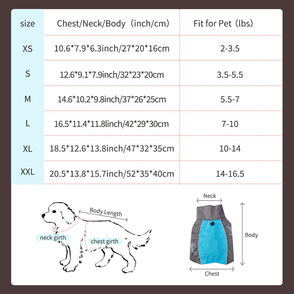 KFX-6185917 Waterproof Dog Raincoat for Summer - Lightweight Pet Jumpsuit for Chihuahuas and Dobermans